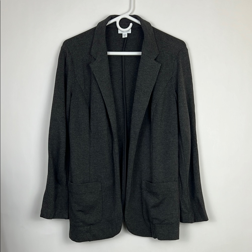 J.Jill Ponte cardigan sweater charcoal color Sz M